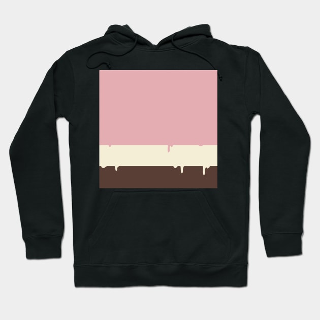 Melted Neopolitan Ice Cream Stripe Pattern Hoodie by Sunny Saturated